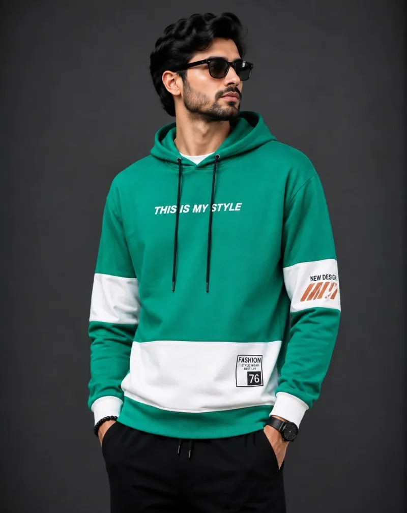 Men's Pure Cotton Hoodie for Winter, 280-300 GSM, 6 Colours