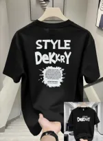 Men's Drop Shoulder DTF Print Tee, Cotton-Spandex, Sizes M to XXL