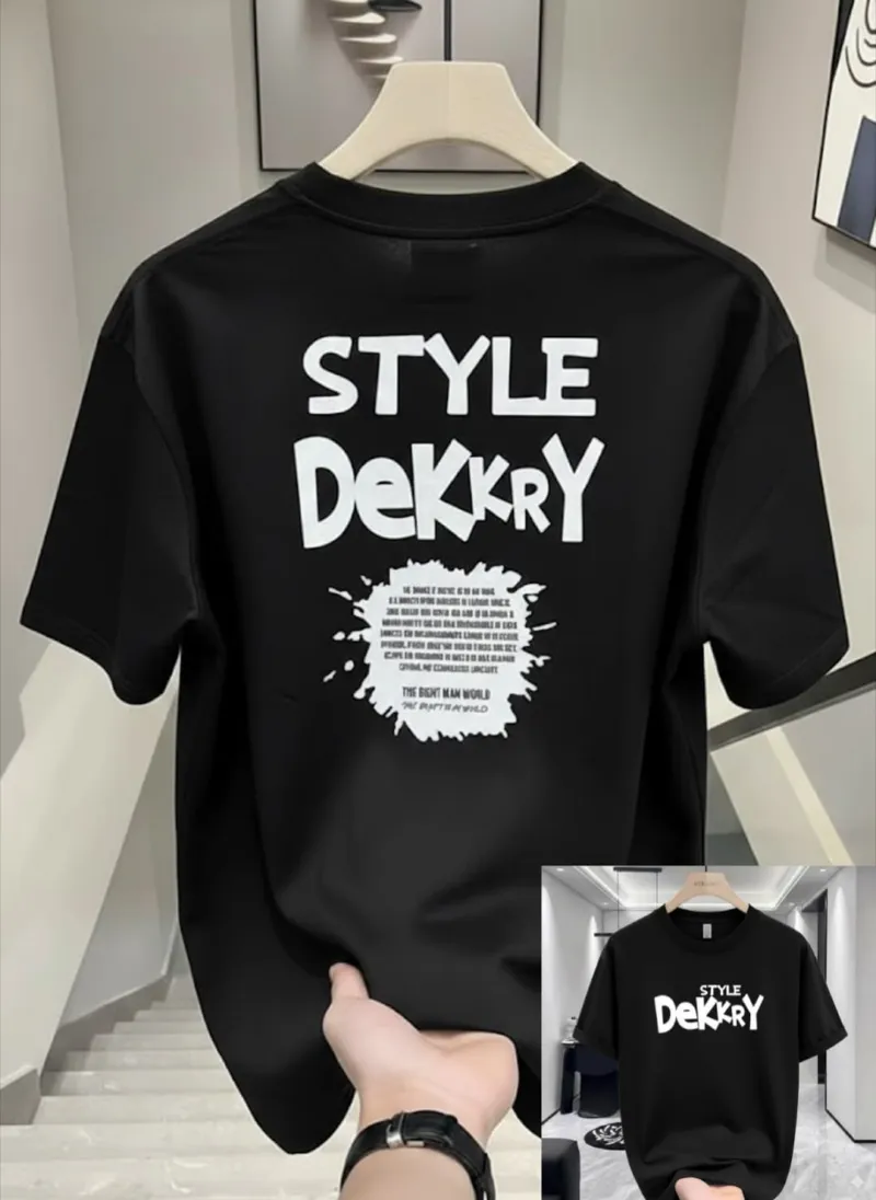Men's Drop Shoulder DTF Print Tee, Cotton-Spandex, Sizes M to XXL