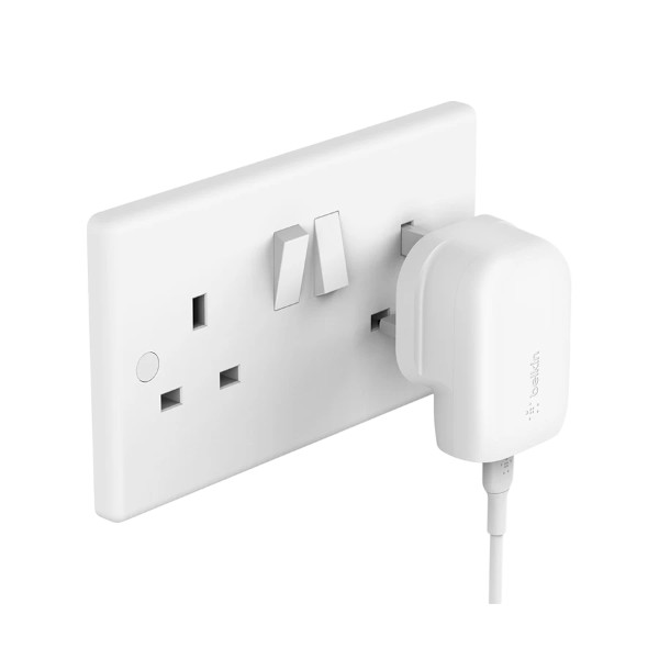 Belkin WCA005myWH BoostCharge 30W PD 3.0 PPS USB-C White Charger