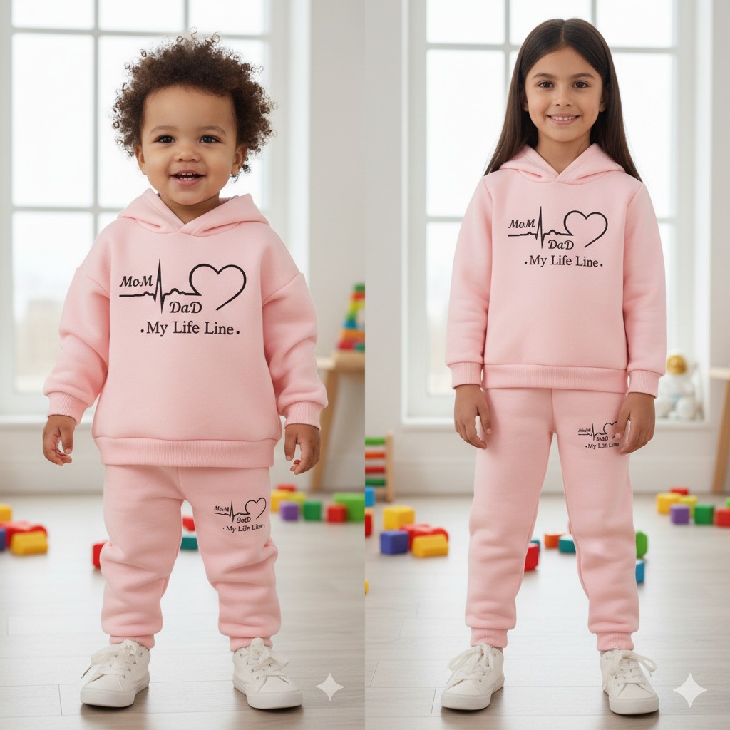 Kids Brushed Hoodie and Pant Set, Hoodie Chest 22 to 32 Inch