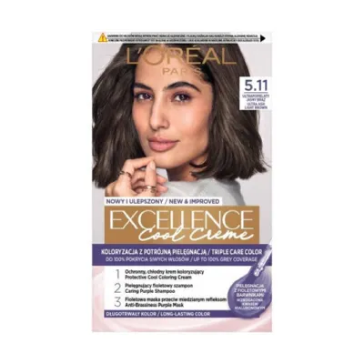 L'Oreal Excellence Cool Creme Triple Care Color - 5.11 Ultra Ash Light Brown (France)