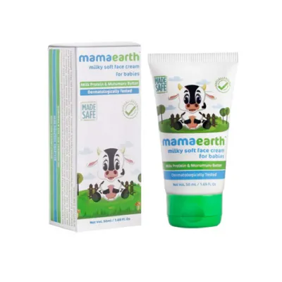 Mama Earth Milky Soft Face Cream For Babies 60g (India)