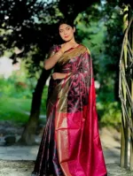 Banarasi Katan Silk Saree with Zari Work and Blouse Piece