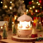 Bunny Carousel Night Light Projector – Rotating LED Star Projection Lamp for Kids Room & Magical Nursery Decor Rotatable Rabbit Night Lamp