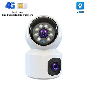 V380 Pro Dual Lens Sim Supported Camera