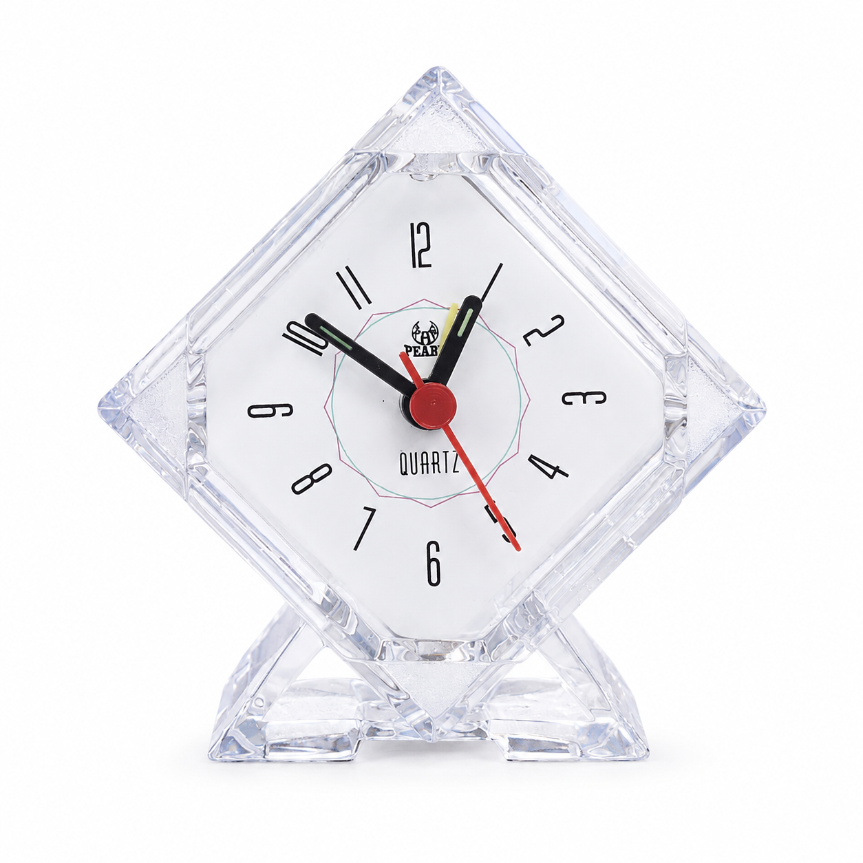 Foldable Travel Alarm Clock (BE Model) – Compact Portable Quartz Analog Clock with Night Light, Battery Included