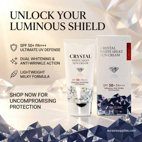 3W Clinic Crystal White Milky Sun Cream SPF50 50ml (Korea)