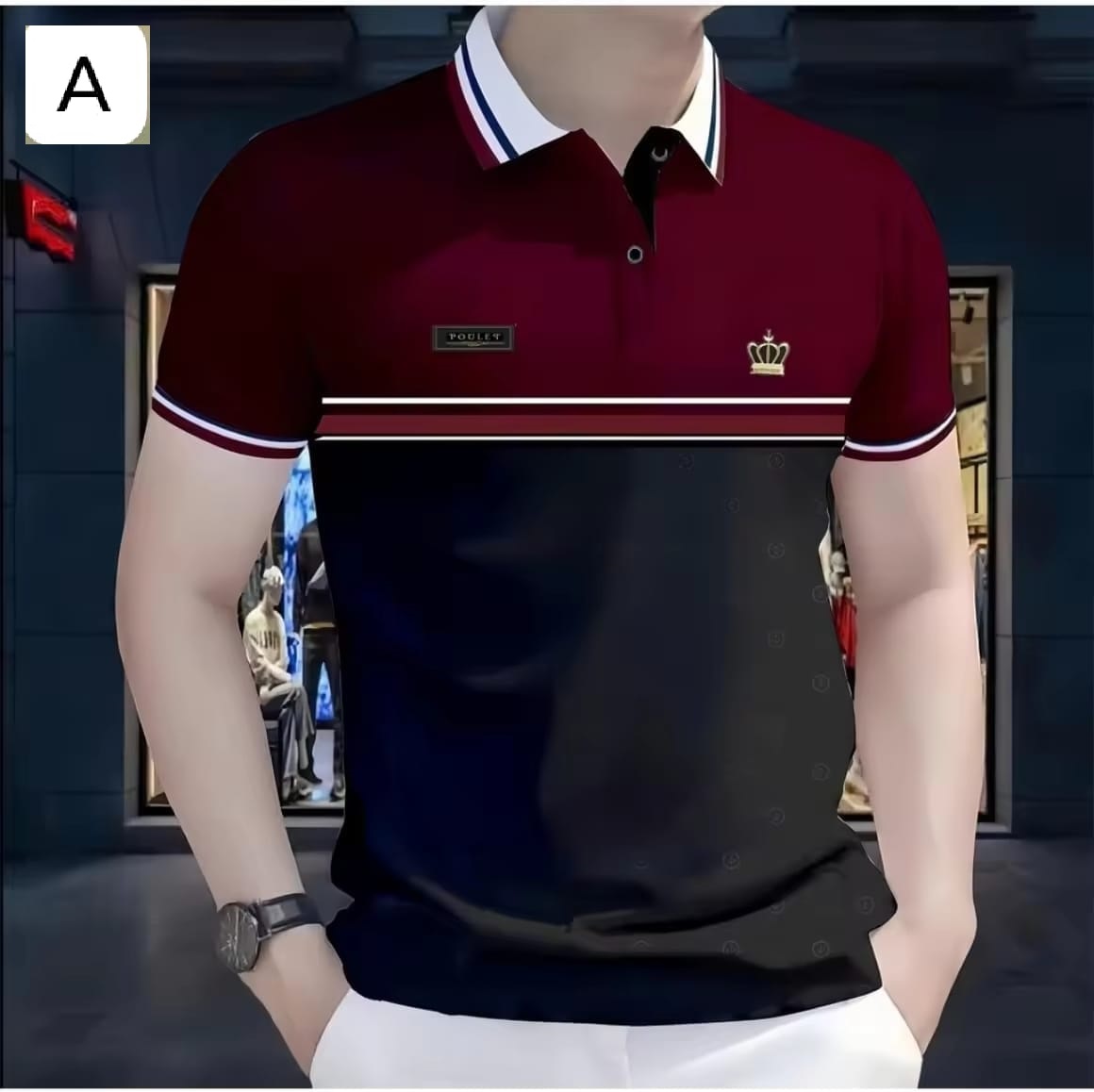 Men's Casual Pique Polo Shirt, Chest 38 to 43 Inch, 6 Colours