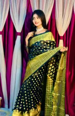 Silk Katan Banarasi Saree with Zari Thread Work, 5 Colours