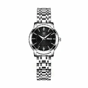 Trsoye 8801 Luminous Stainless Steel Women’s Watch - Silver & Black