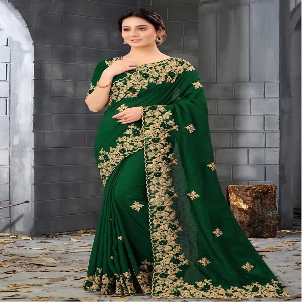 Indian Georgette Saree with Blouse Piece