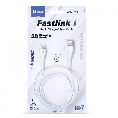 ZOOOK Fastlink I Lightning Rapid Charge & Sync Cable