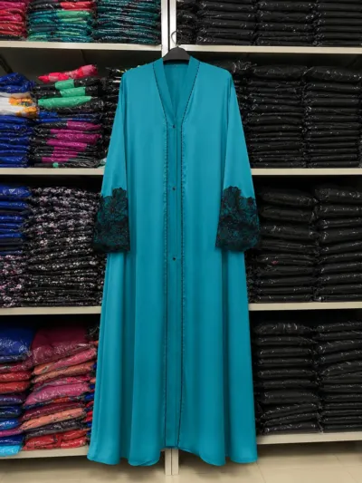 Karchupi Koti Borka in Jafran Fabric, Without Hijab