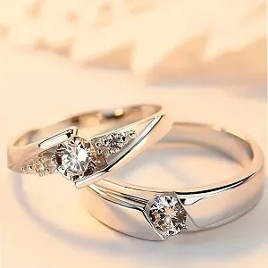 Silver Alloy Finger Ring for Couple (1 pair)