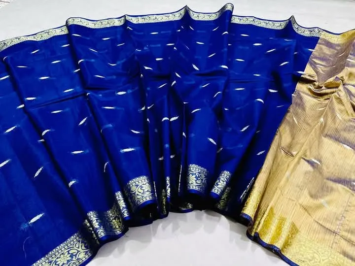Half Silk Plus Joba Paar Saree, Cotton Blend, 2 Colours