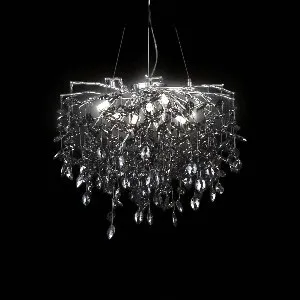 Qulik Luxury Decorative Oxidized Silver Smoke Ash Pendant Ceiling Lights (QL-P6039-D600)