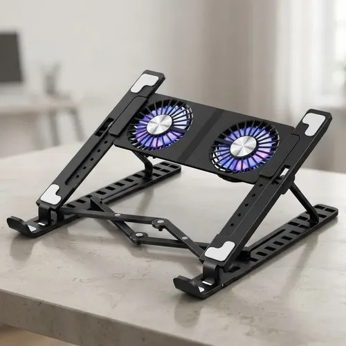 NO.X3 Foldable Notebook/Laptop Stand with Twin Cooling Turbo Fans