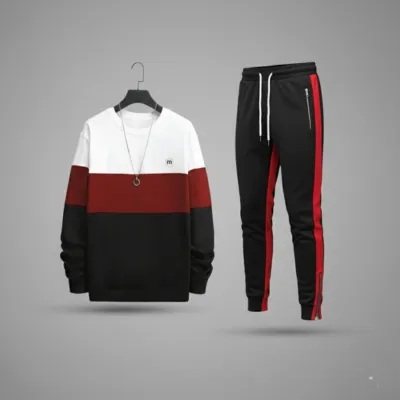 Men's Full Sleeve T-shirt & Trouser  (2 Pcs)