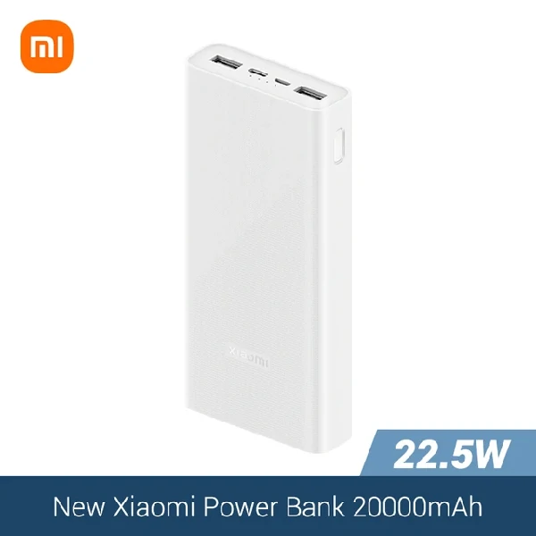 Xiaomi Power Bank Mi 20000mAh 22.5W PD Two Way Fast Charging Powerbank – White Color