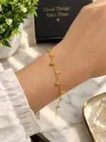Anti-Tarnish Golden Infinity Charm Bracelet