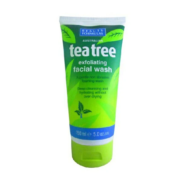 Beauty Formulas Tea Tree Exfoliating Facial Wash (150ml)