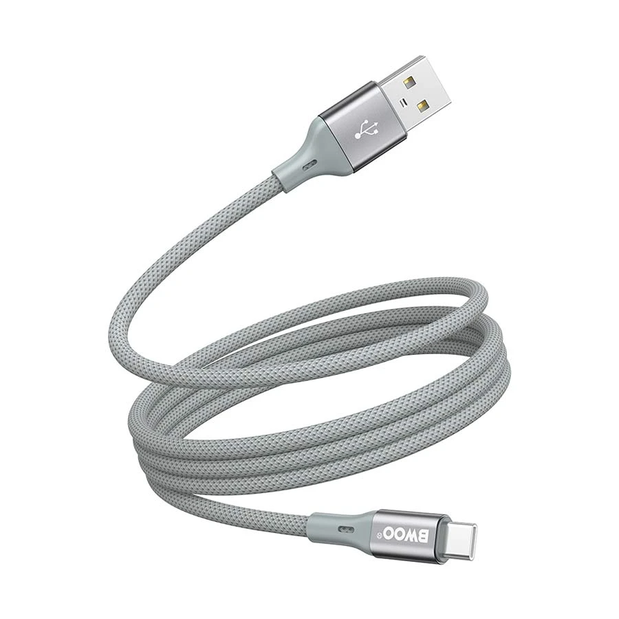 Bwoo BO-X311C 15W USB to Type-C Braided Cable 1 Meter Gray