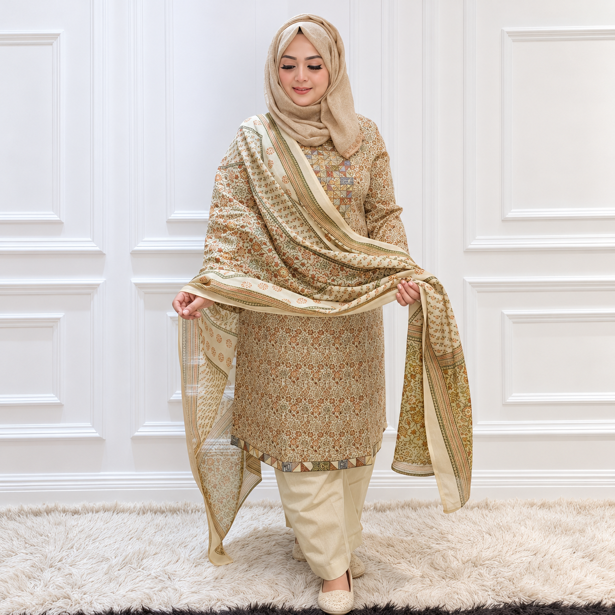 Ganga Boutiques Premium Unstitched 3-Piece Collection – An Elegant and Refined Look