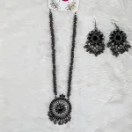 Antique Oxidized Necklace & Earrings Set – (Multiple Colors Available)