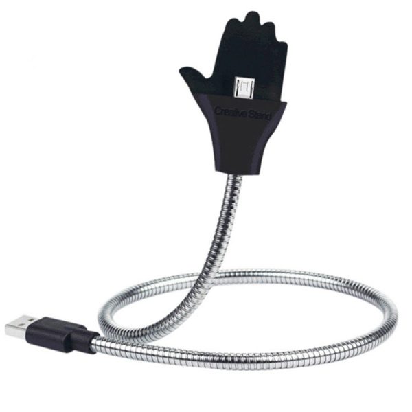 Flexible Metal USB Charging Cable & Mobile Stand