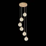 Qulik Modern Crystal Hanging Chandelier 6 Circle-shaped LED Ceiling Light (QL-3317-6)