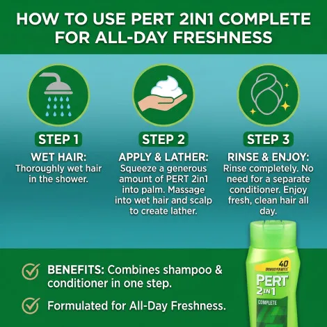 Pert Complete 2in1 Shampoo + Conditioner 400ml (Canada)