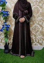 Koti Borka with Hijab, Stone Work, Lengths 52, 54, 56