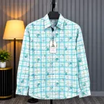 Pure Cotton Check Contrast Shirt