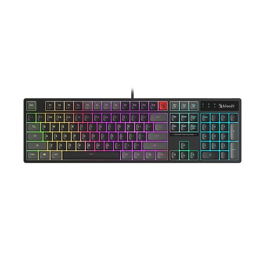 A4Tech Bloody B230N Neon Backlit Wired Black Gaming Keyboard