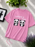 Ladies' DTF Print Drop Shoulder T-Shirt, 160 GSM Cotton, Free Size