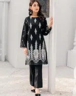 Soft Cotton Two Piece with Full Body Embroidery, 6 Colours