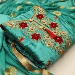 Women's Embroidered Soft Georgette Four Piece, 3 Colours