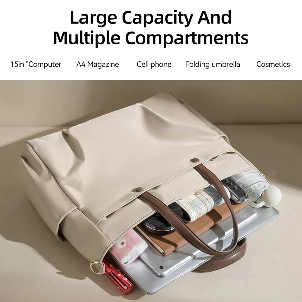 Women's Tote Bag Large Capacity 14 Inch & 15.6 Inch Laptop Shoulder Bag, Single Shoulder Handbag Crossbody Work Tote Bag