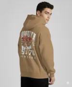 Unisex Printed Drop Shoulder Hoodie, 280 GSM, Length 27 to 30 Inch