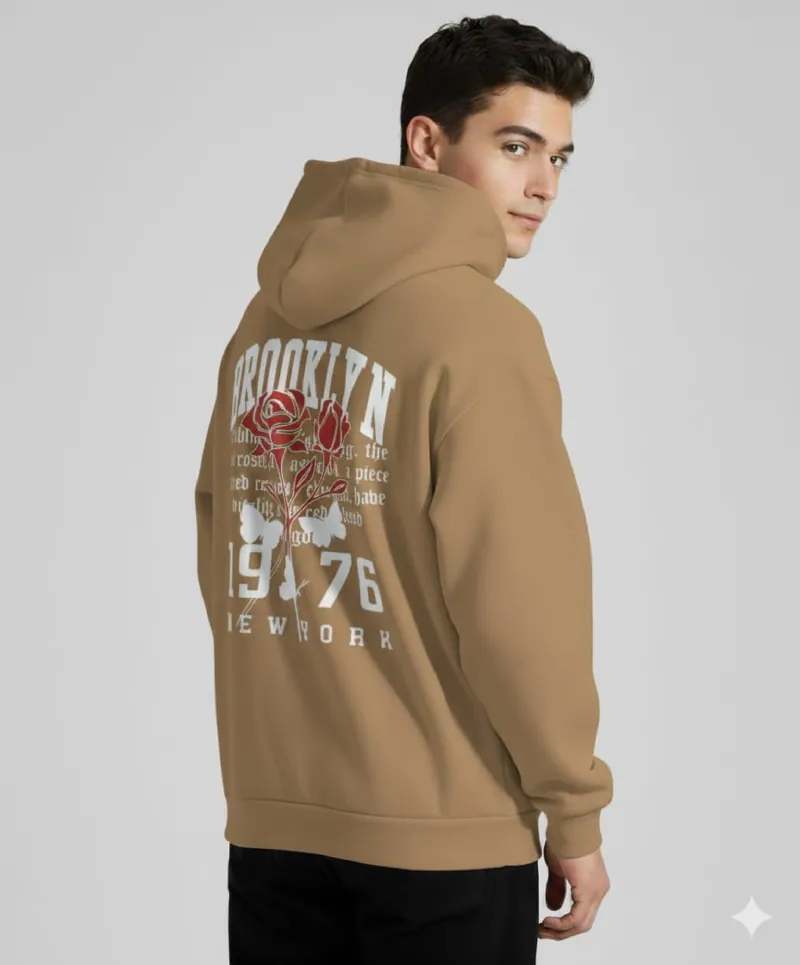 Unisex Printed Drop Shoulder Hoodie, 280 GSM, Length 27 to 30 Inch