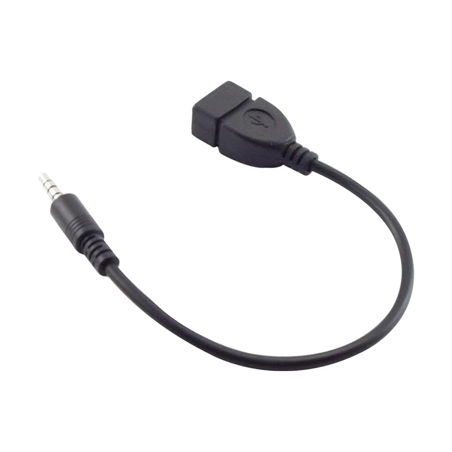 3.5mm Male to USB Female Audio Converter Black