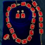 Premium Royal Red Bridal & Party Jewelry Set