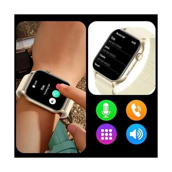 Colmi P78 Gold Bluetooth Calling Smart Watch