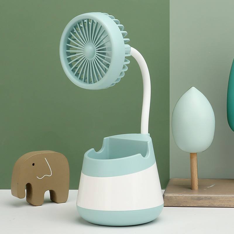 2 in 1 Rechargeable Mini Fan & Pen Holder Base