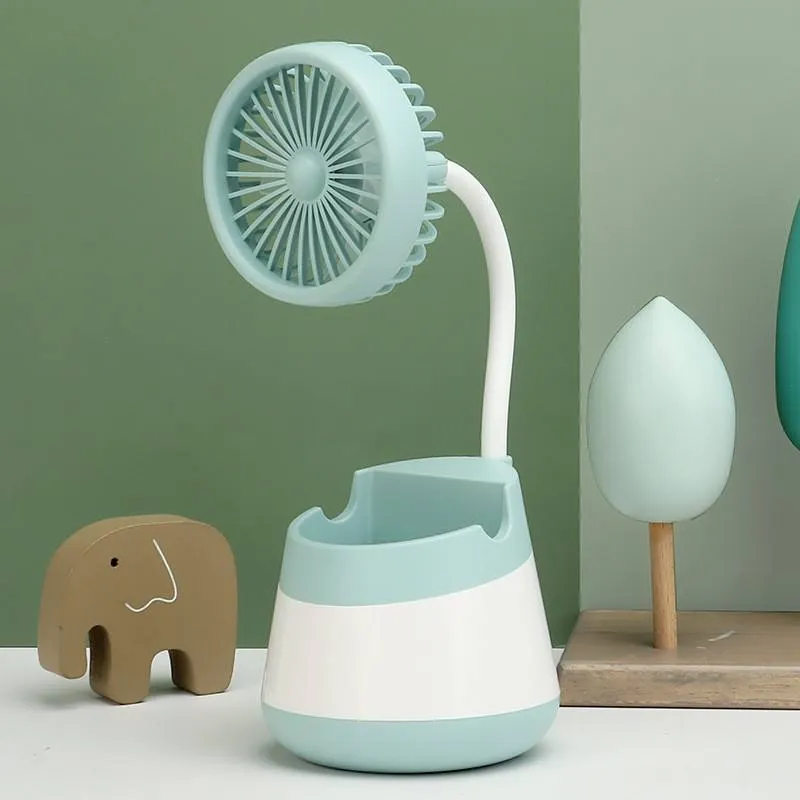 2 in 1 Rechargeable Mini Fan & Pen Holder Base