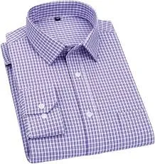 Men's Pure Cotton Office Check Shirt, Collar 15.5 to 16.5