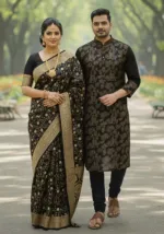 Silk Saree and Dhupian Panjabi Couple Set for Special Occasions