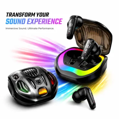 RECRSI RE-HG24 ANC & ENC Gaming Earbuds | Low Latency, Active Noise Cancellation, Crystal-Clear Calls & Immersive Sound