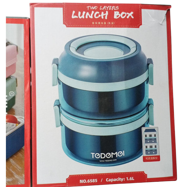 Tedemei Double‑Layer Stainless Steel Insulated Lunch Box – 1.6L